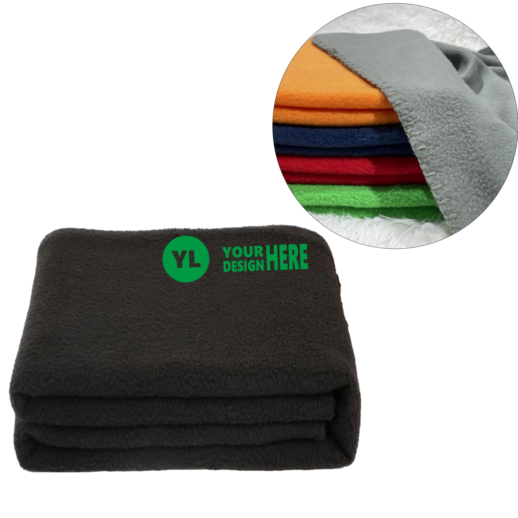 180 GSM Plain Fleece Blanket Fall Winter Warm 1