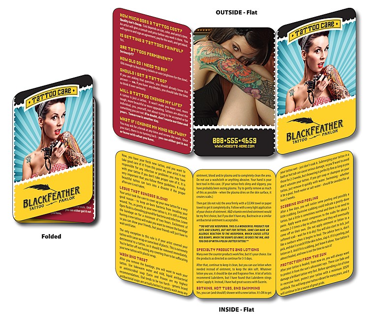 Wallet Card - 6.75x3.5 (Flat Size) UV-Coated (1S) Tri-Fold - 10 pt. 1