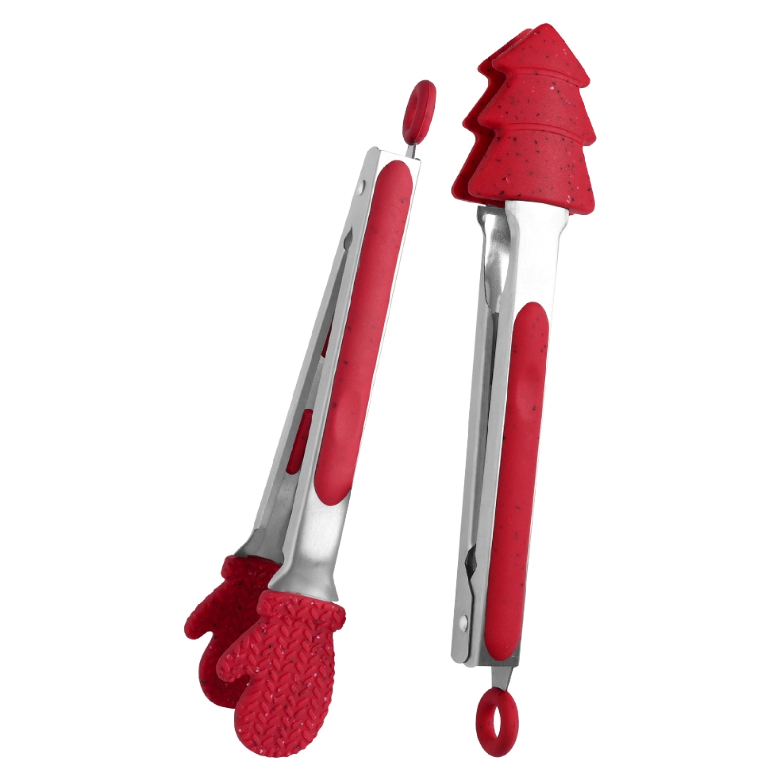 Christmas Style Grilling Food Tongs 3