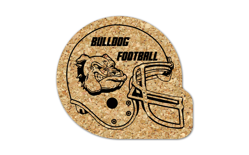 Football Helmet Cork Coaster