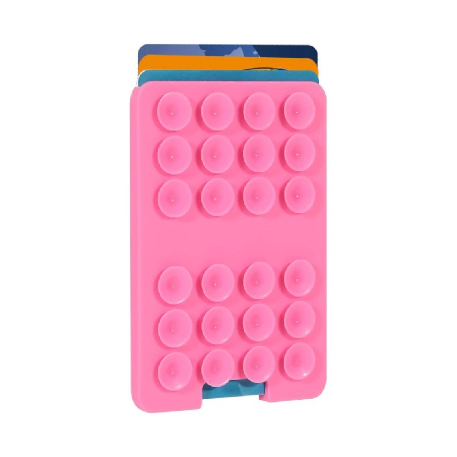 Silicone Suction Card Holder Phone Mount Wallet 2