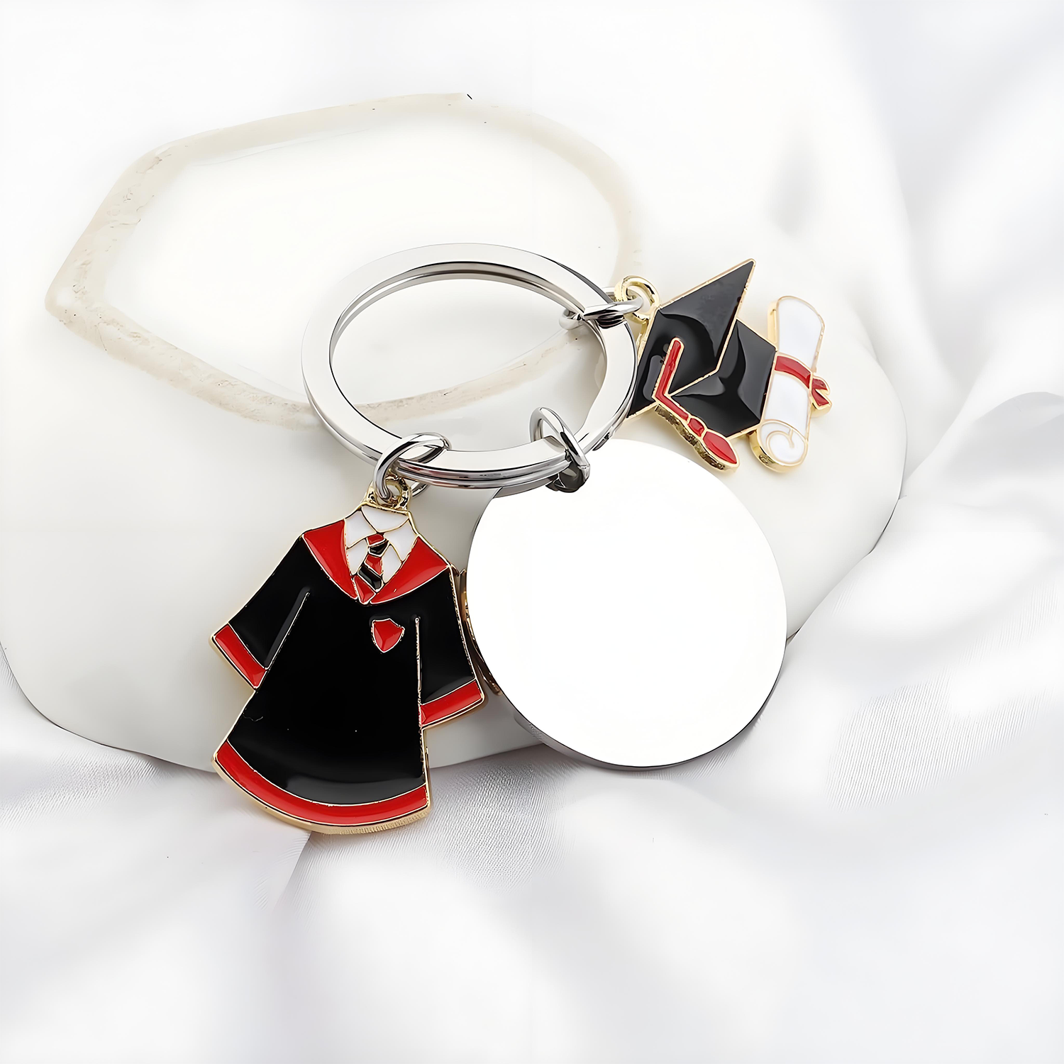 Creative Customized Graduation Stainless Steel Keychain 5
