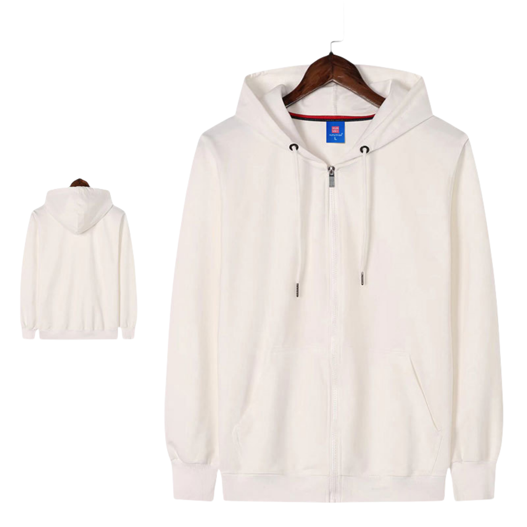 Full Zip cotton Pullover drawstring hooded Loose Fit hoodie, custom hoodie or sweatshirt with logo imprint 5