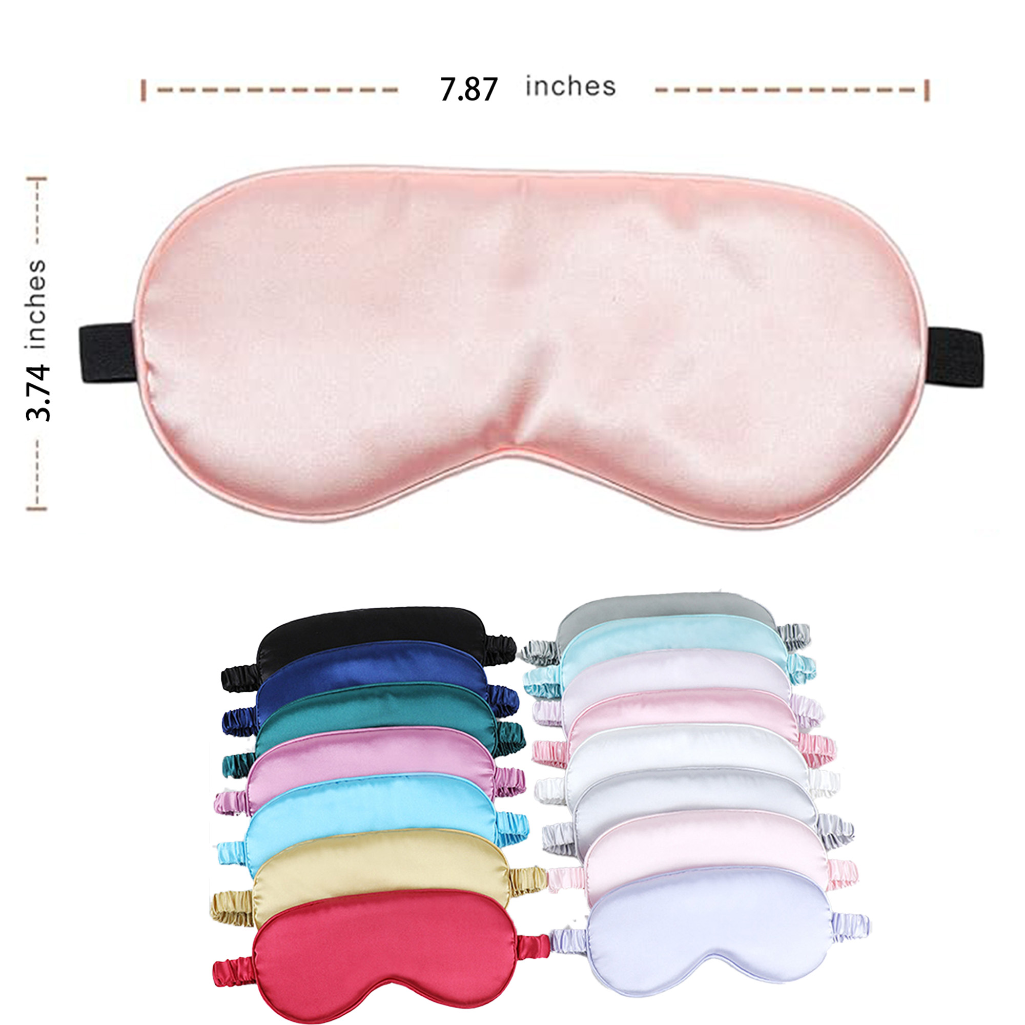 MOQ 50 Double-sided Faux Silk Sleep Eye Mask 3