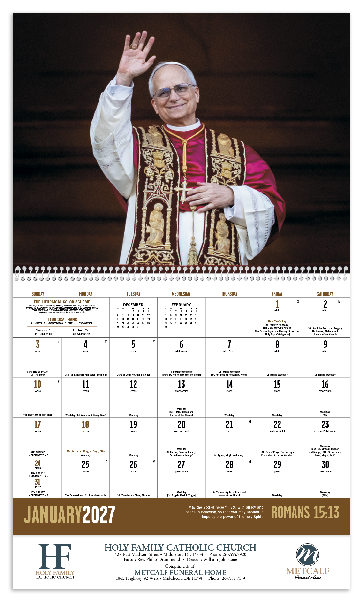 Good Value™ Catholic Spirit - Spiral Calendar 57