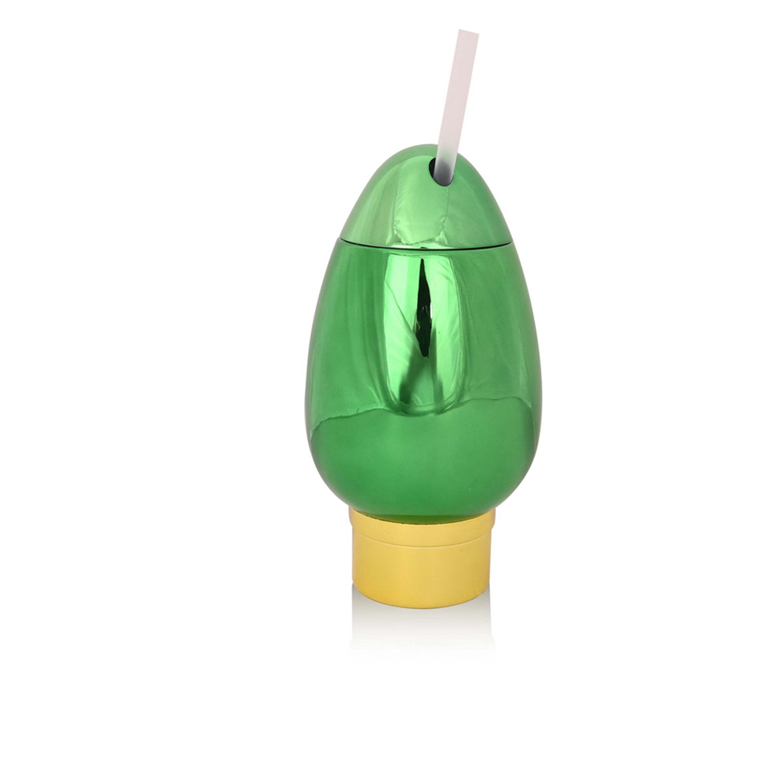 Christmas Light Bulb Beverage Cup With Straw 5