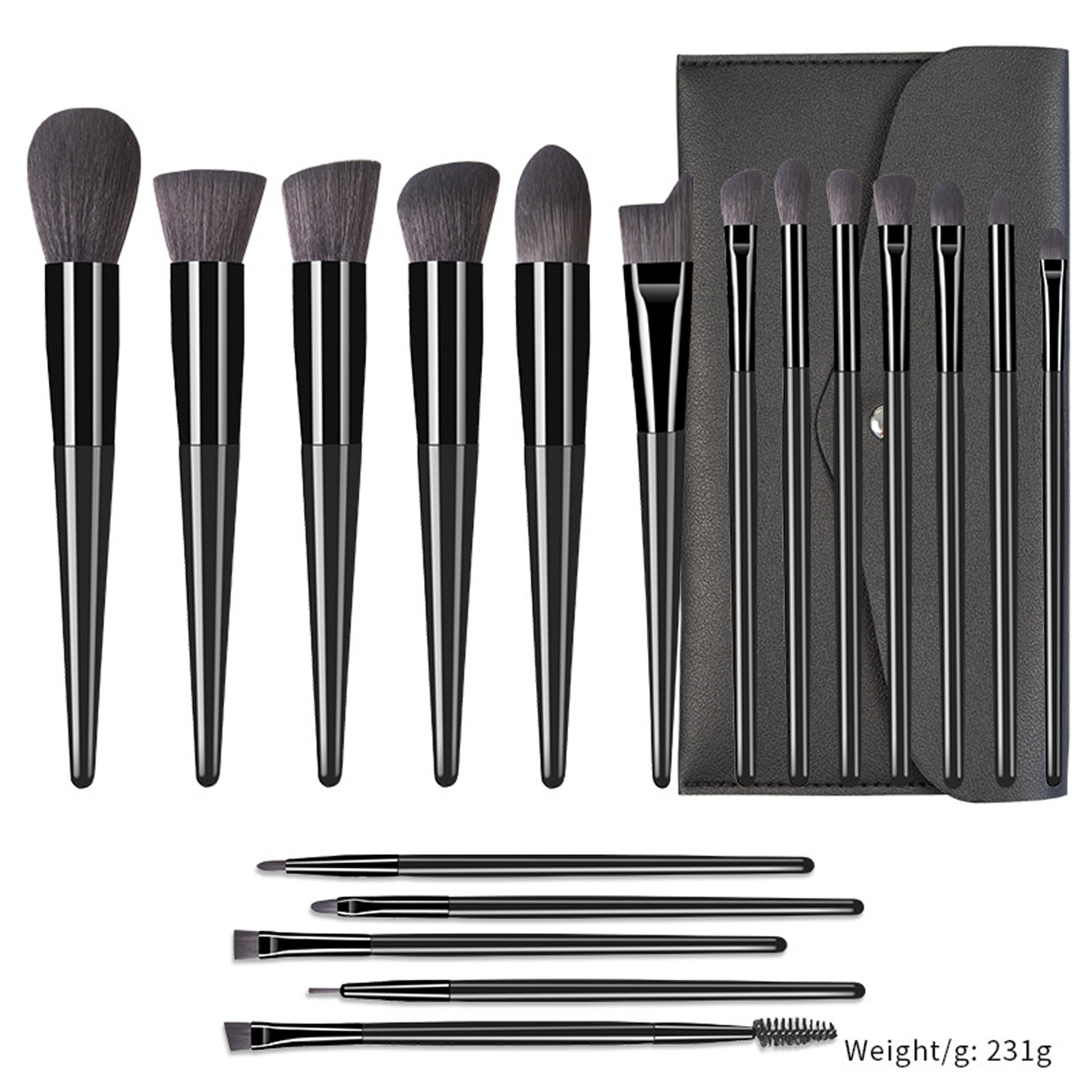 18 Piece Professional Makeup Brush Set with Travel Case 4