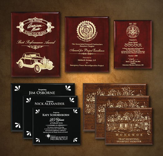 Aberdeen Rosewood Laser Plaque 13