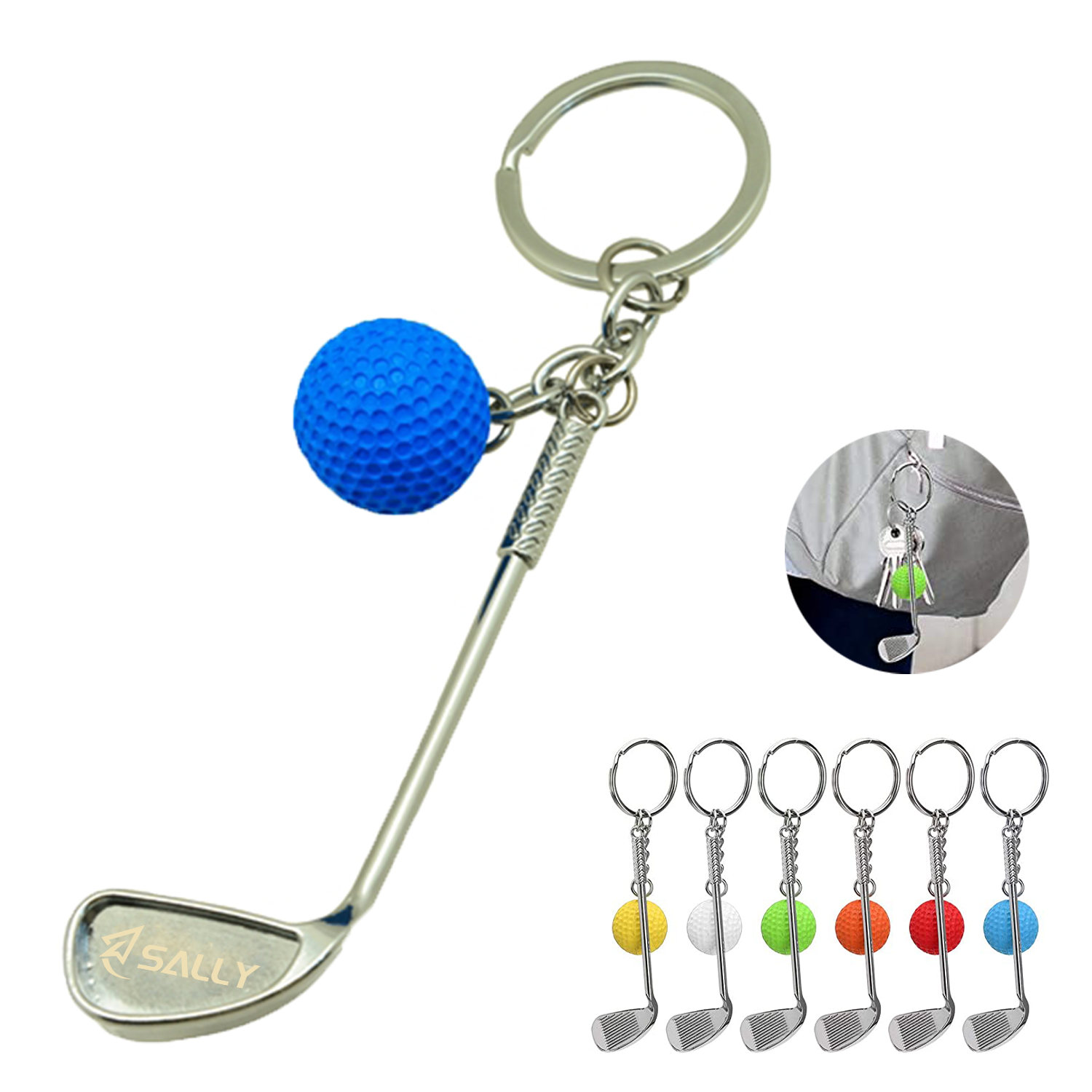 Golf Clubs Keychain 1
