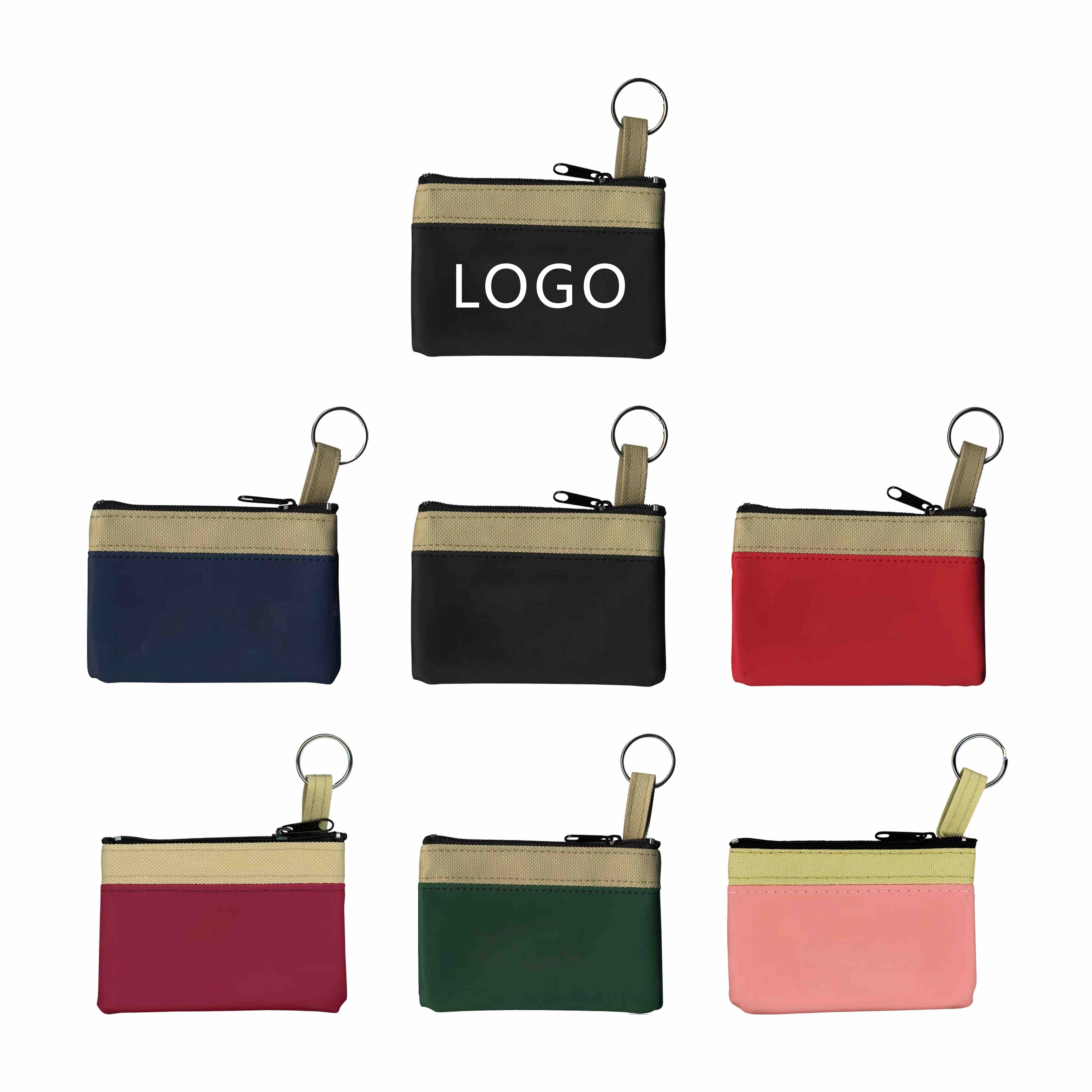 PU Zip Pouch W/ Metal Key Ring 2