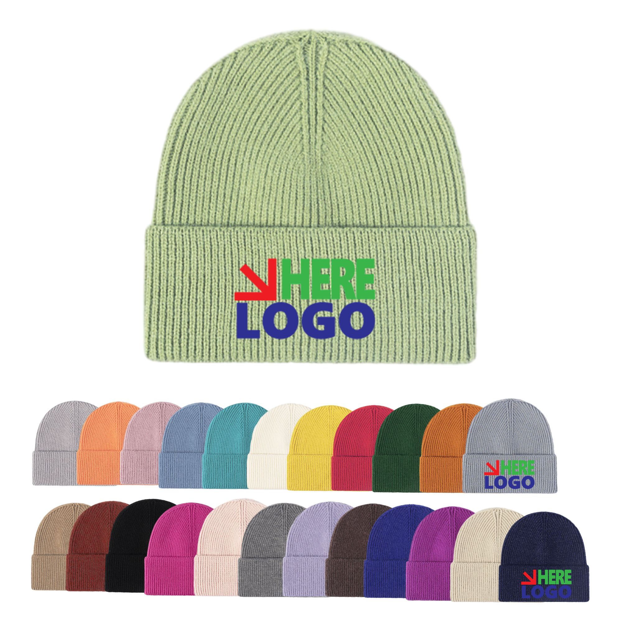 Winter Warm Knitted Customizable Woolen Hat 1