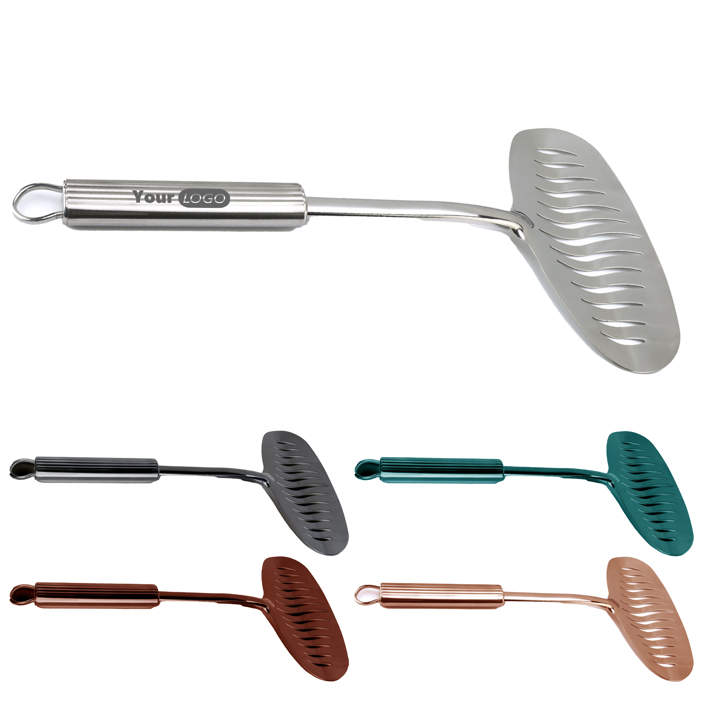 Stainless Steel Widening Household Fish Frying Shovel 2