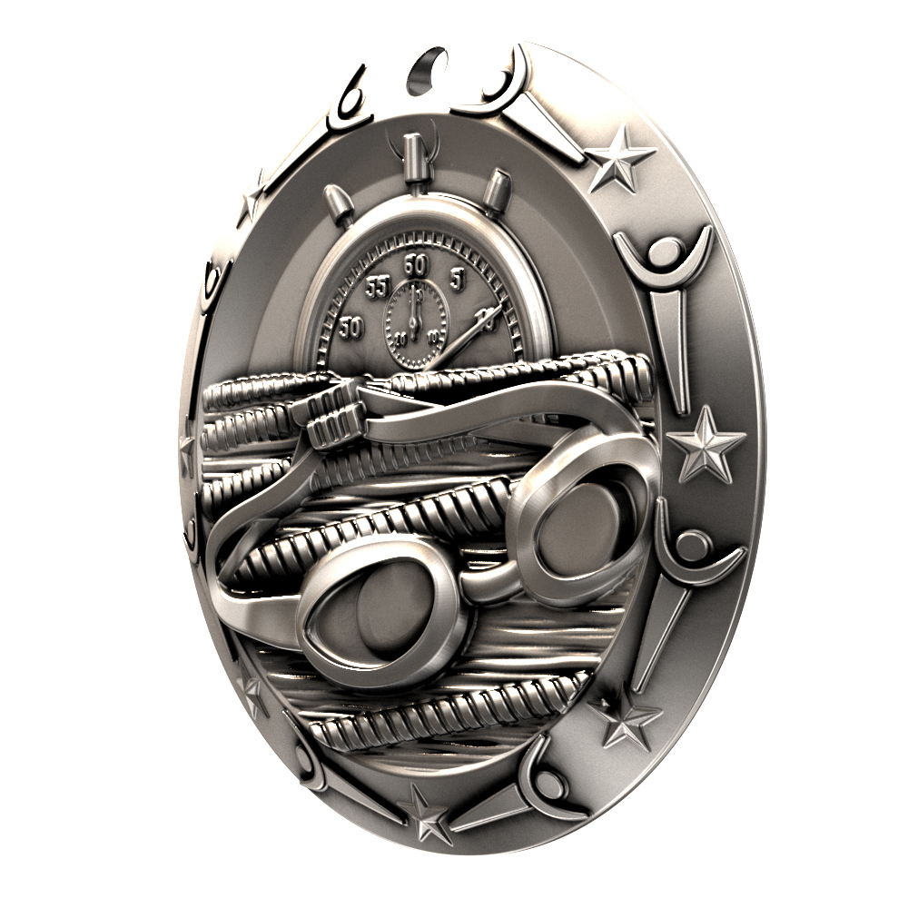 Swimming World Class Medallion (3") 5