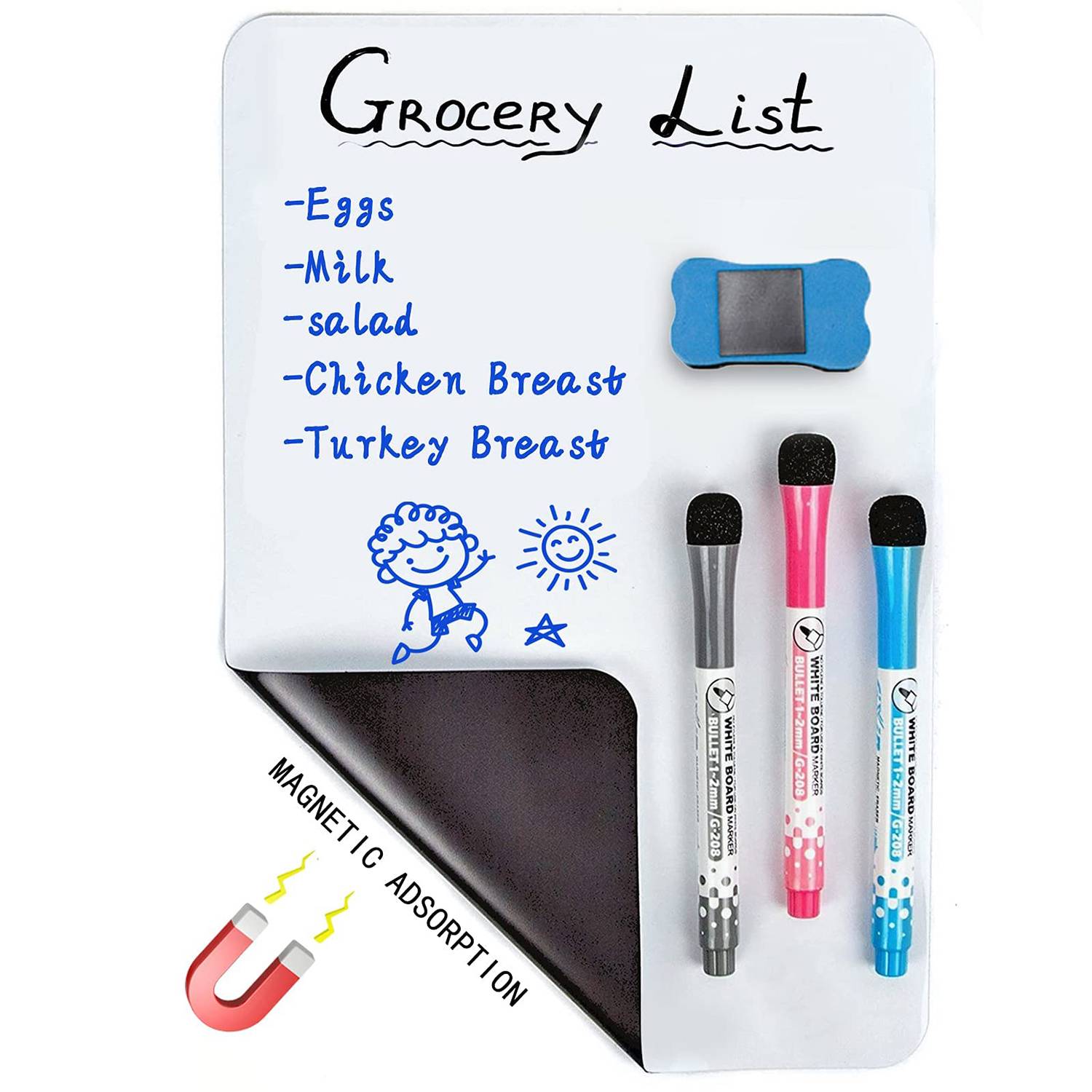 12x8 Inch Magnetic Dry Erase Whiteboard Set 5