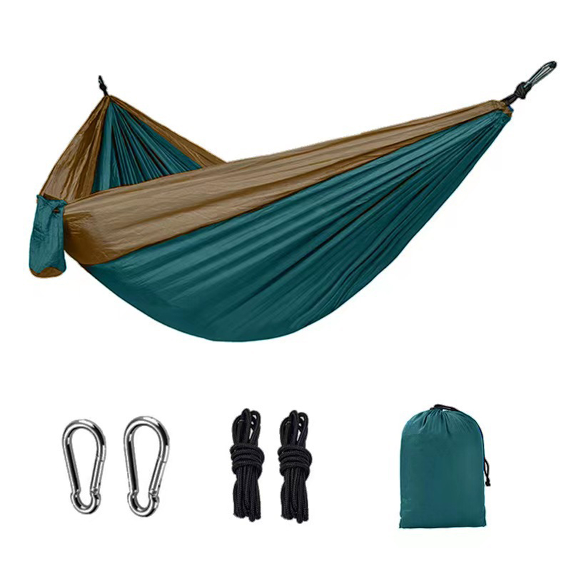 210T Nylon Portable Camping Hammock 106" Length x 55" Width 10