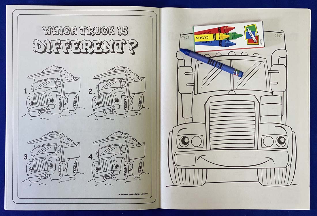COLORING SET - Tons of Trucks Coloring Book Fun Pack 3