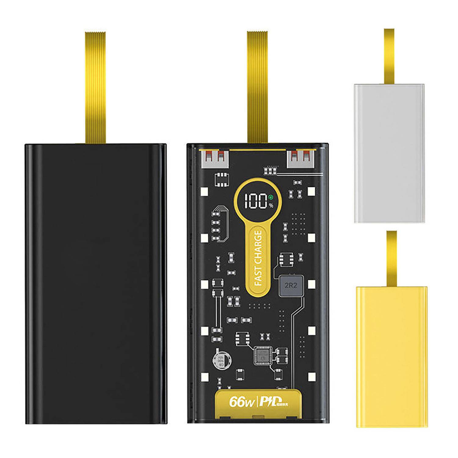 10000mAh Flashlight Power Bank w/ Built-In Cables 4