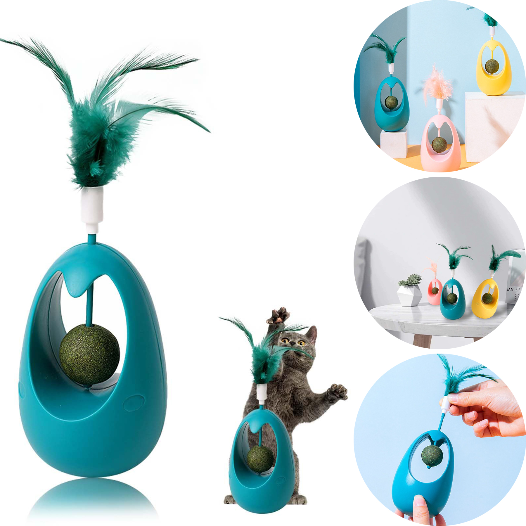 Interactive Feather cat Toy 2