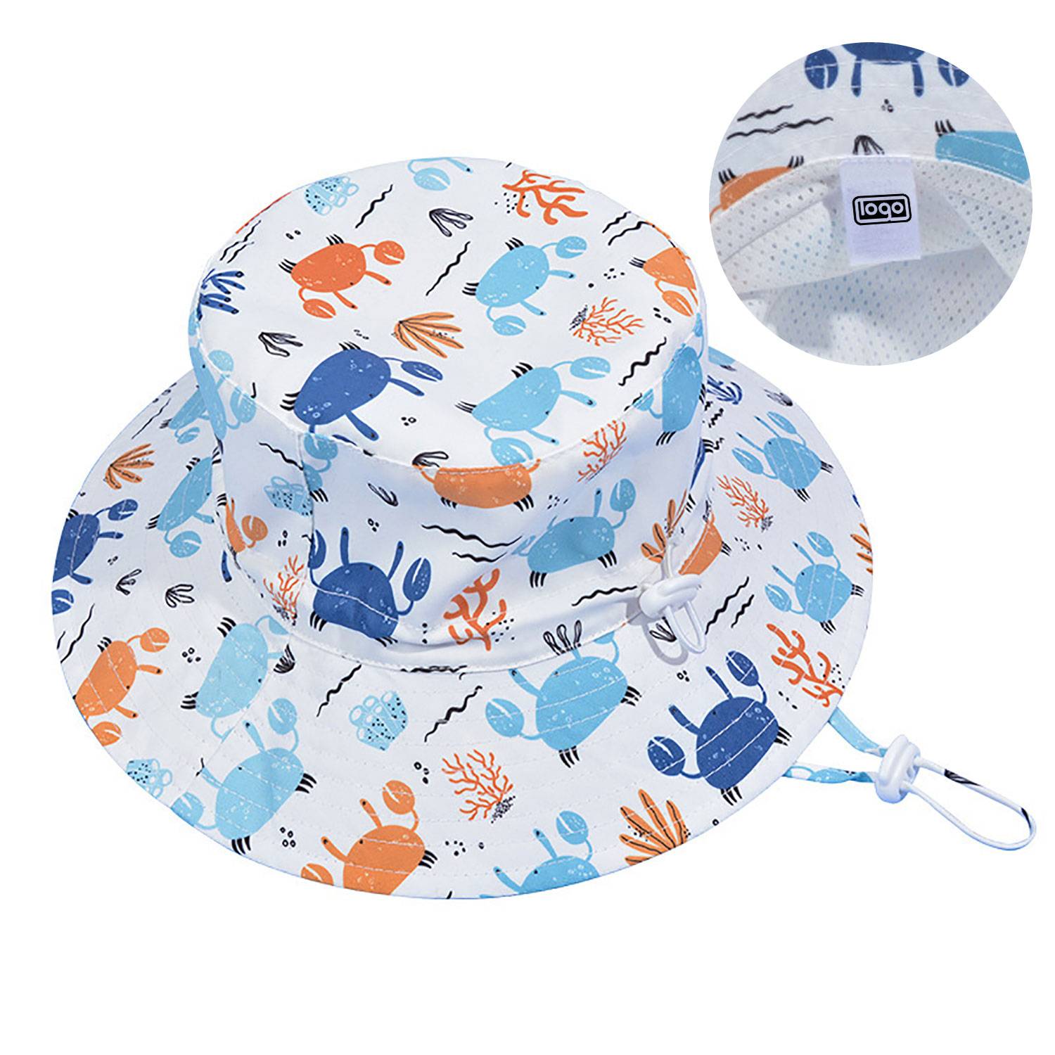 Kids Sun Protection Beach Hat w/ Wide Brim 3