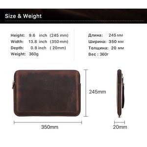 Multifunction Leather Laptop Sleeve 13 Inches Bag With Pocket 4