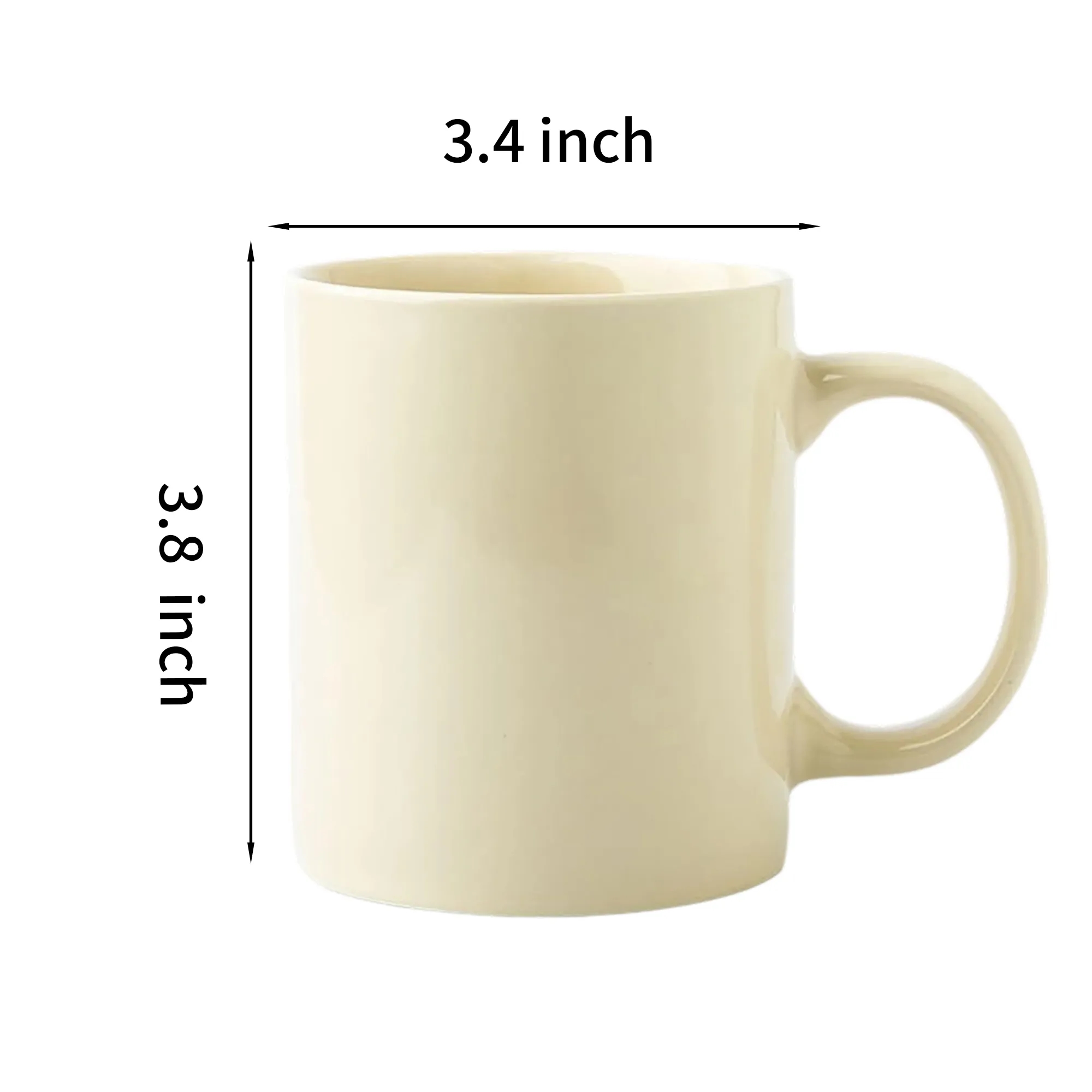 12oz Ceramic Coffee Mug with C-Handle 4