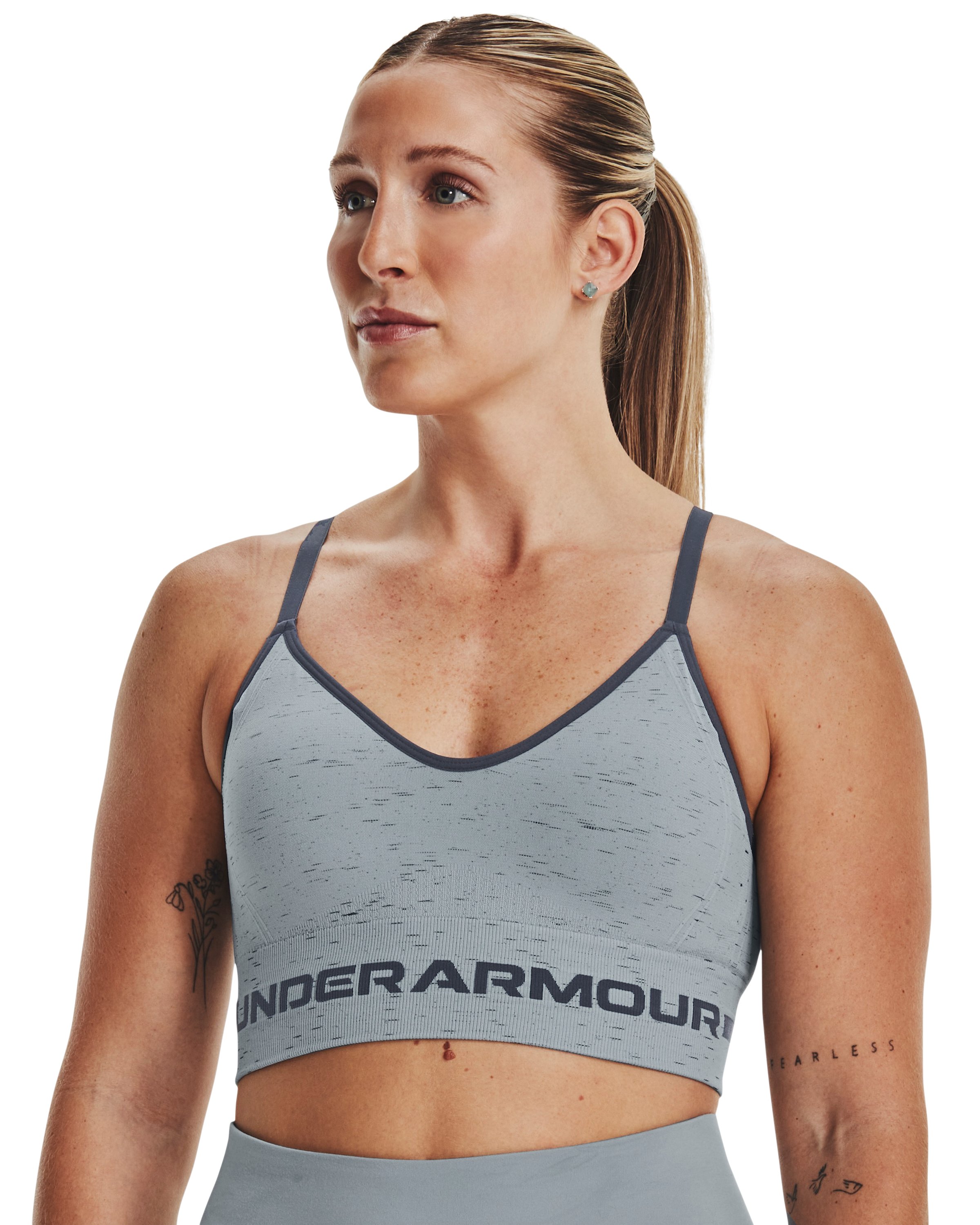 UA Seamless Low Long Heather Women's Sports Bra 7