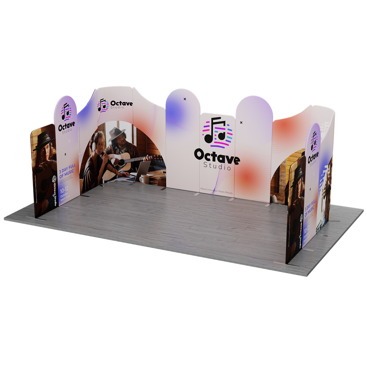 NEW MagLock 10'x20' Booth Fabric Display Kit C 3