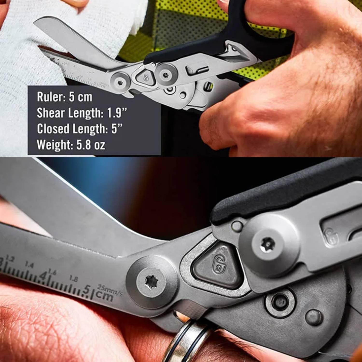 Foldable Emergency Response Shears Medical Tactical Scissors 3