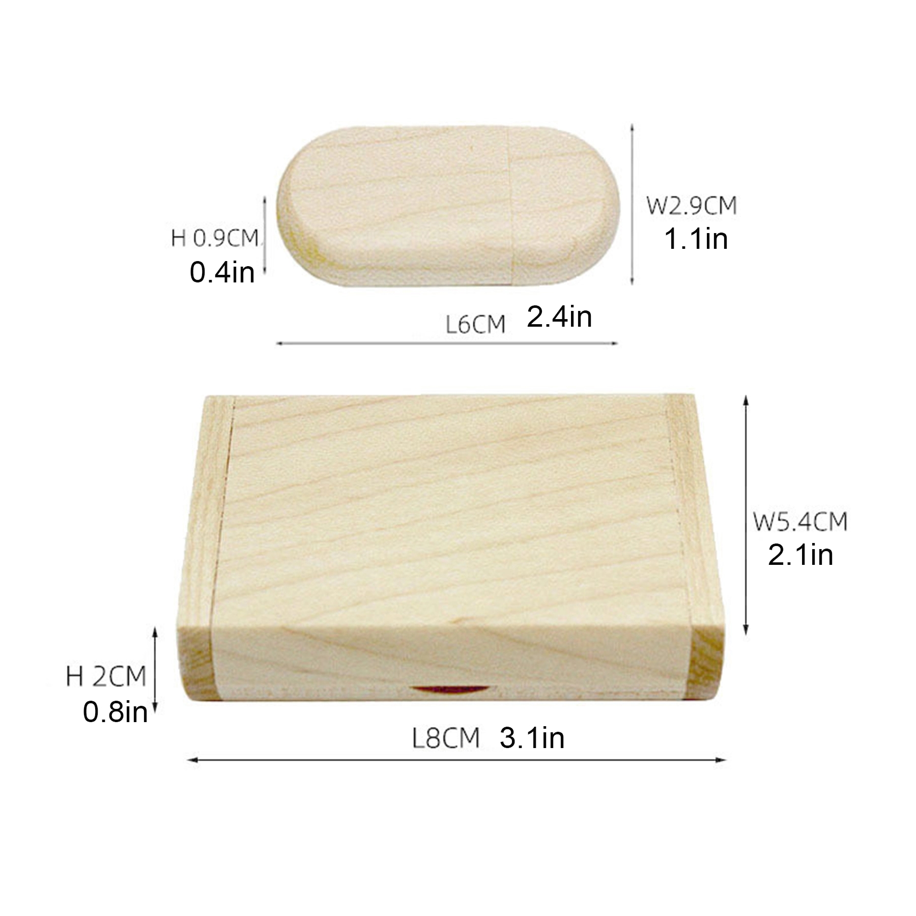 8GB Bulk Wooden USB Drives Thumb Zip Memory Stick with Box 9