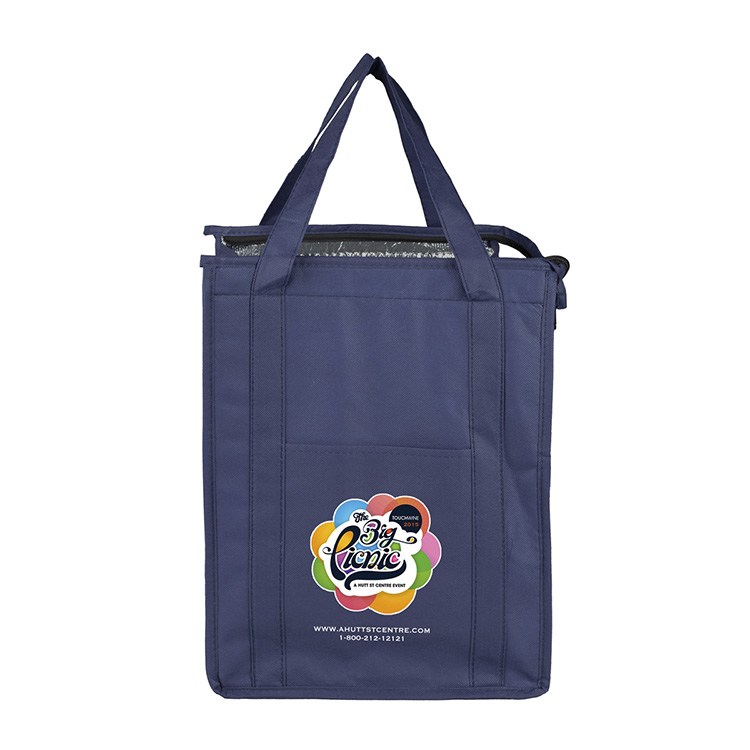 12"W x 16"H x 10"Gusset - "SUPER COOLER" Large Insulated Cooler Zipper Tote Bag 36
