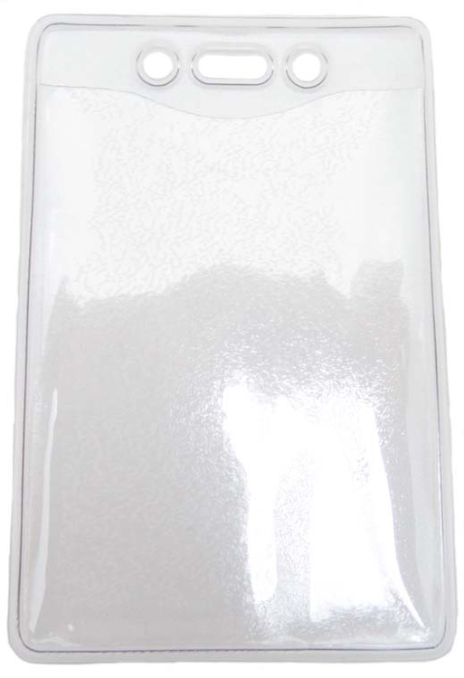 3.18" W x 4.78" H - Vertical Clear Vinyl Badge Holder (Blank) 2