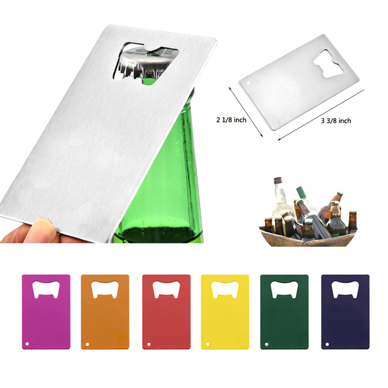Credit Card Shaped Bottle Opener With Key Ring 2
