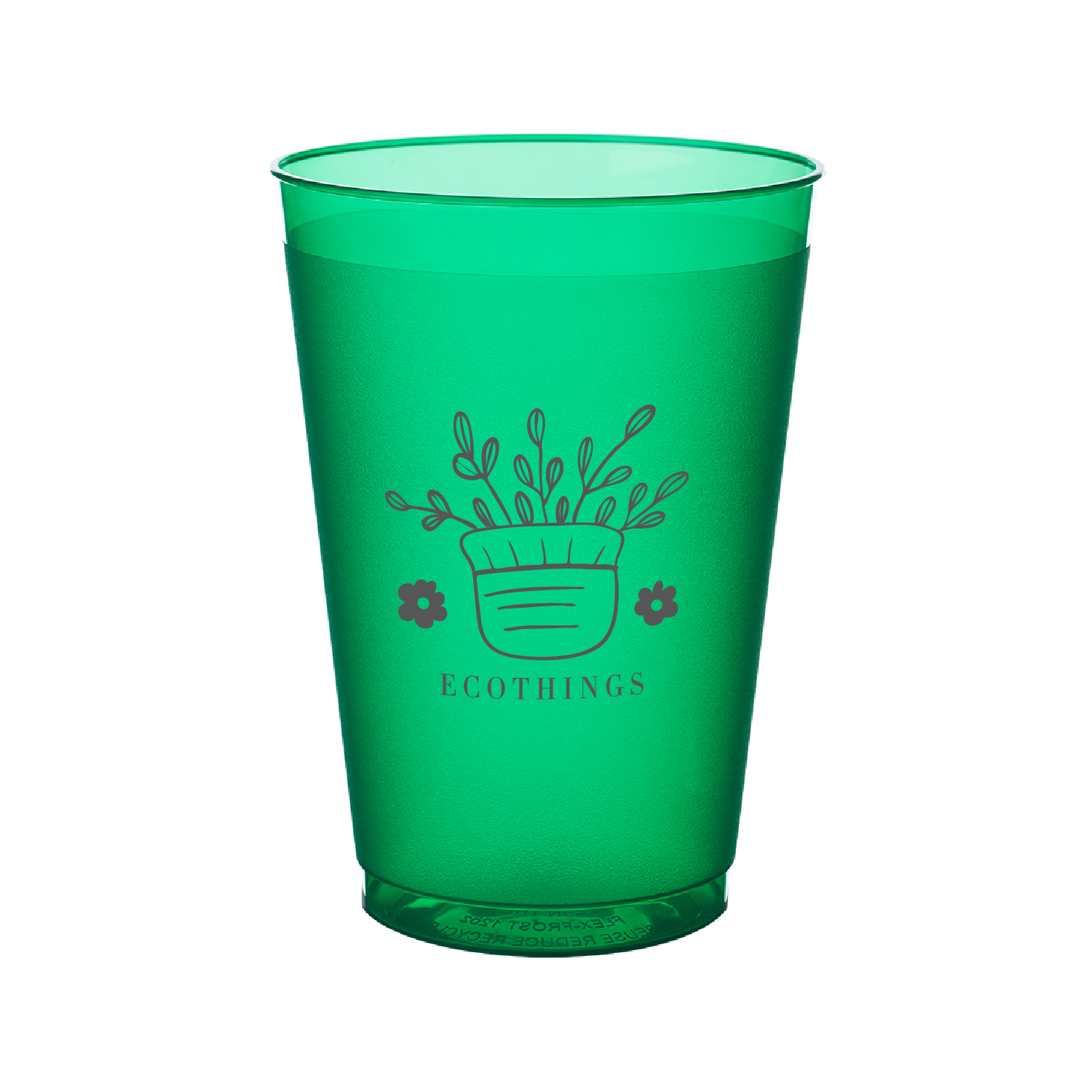 12 oz. Frosted Plastic Stadium Cup (1 Color Imprint) 1