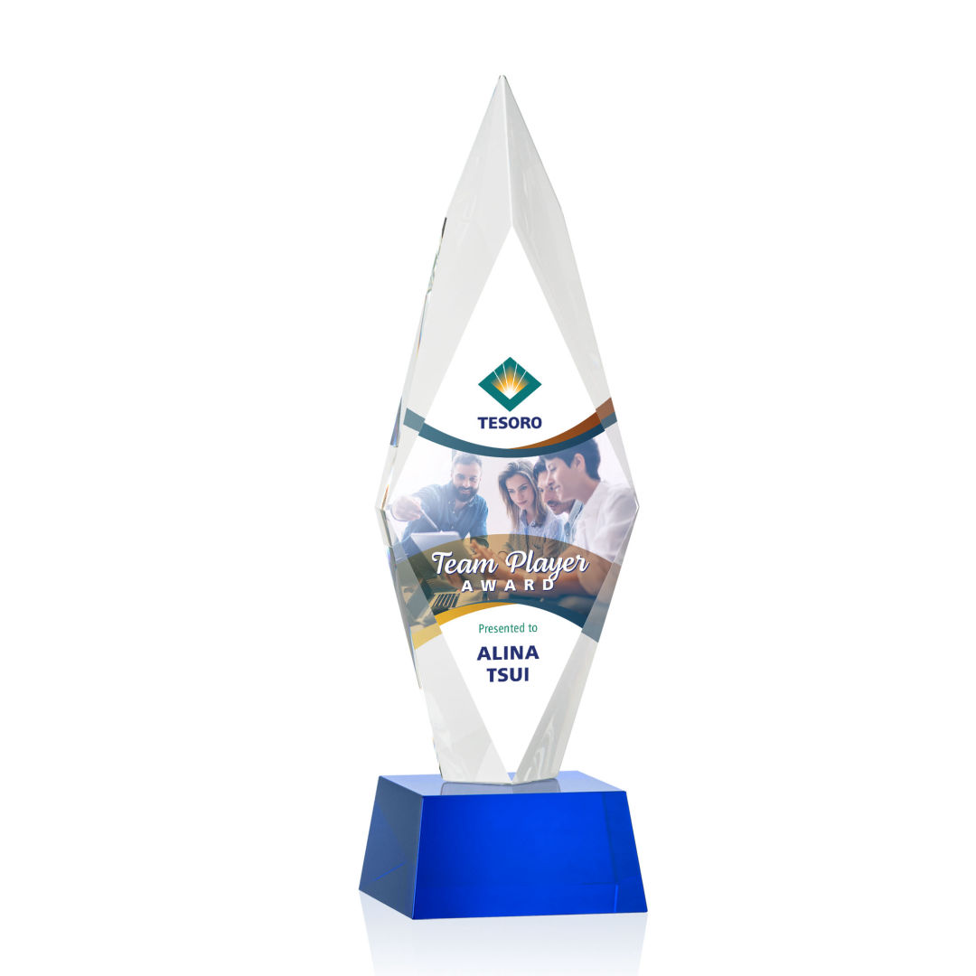 Manilow VividPrint™ Award on Robson Base - Blue 8