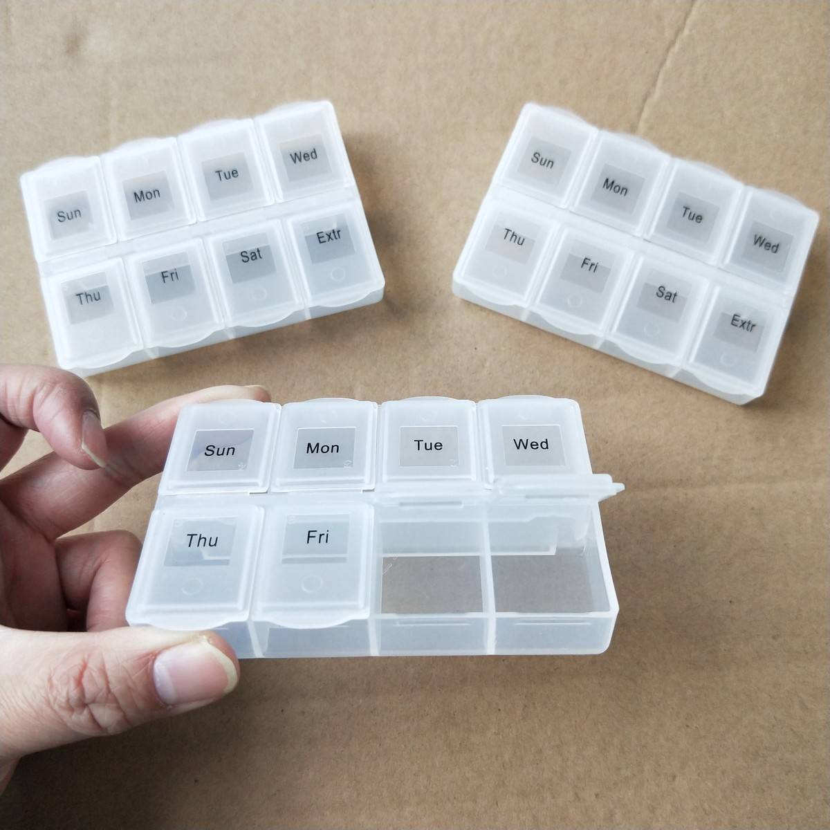 8 Compartment Clear Weekly Pill Box 6