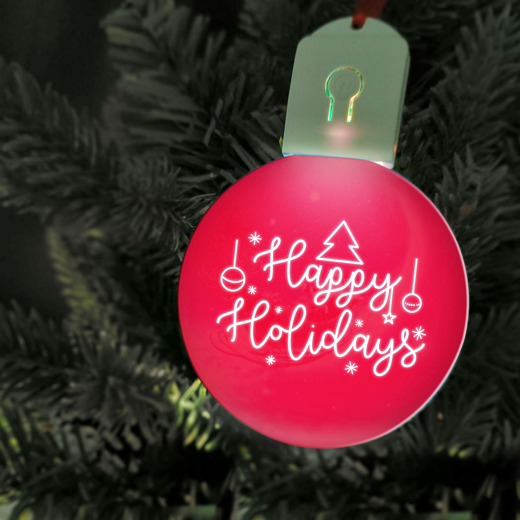 Free Shipping Full Color Christmas Illuminated Acrylic Round Ornament 57