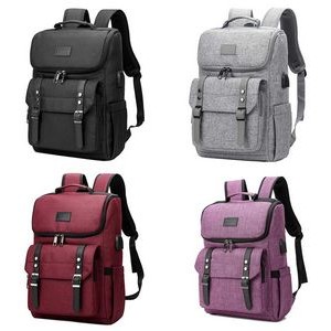 USB Charging Port Waterproof Smart Casual Sports School Travel Laptop Backpack Bag 2