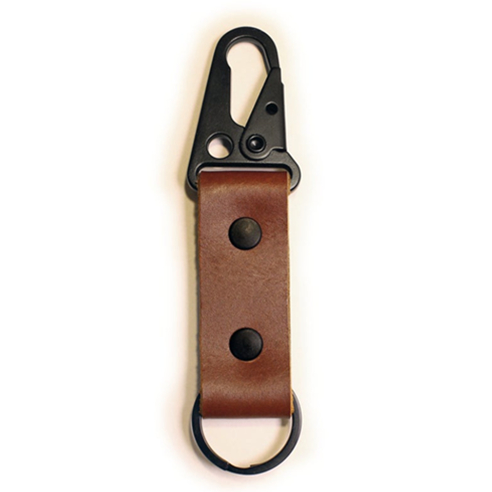 Leather Keychain With Antique Nickel Carabiners 4