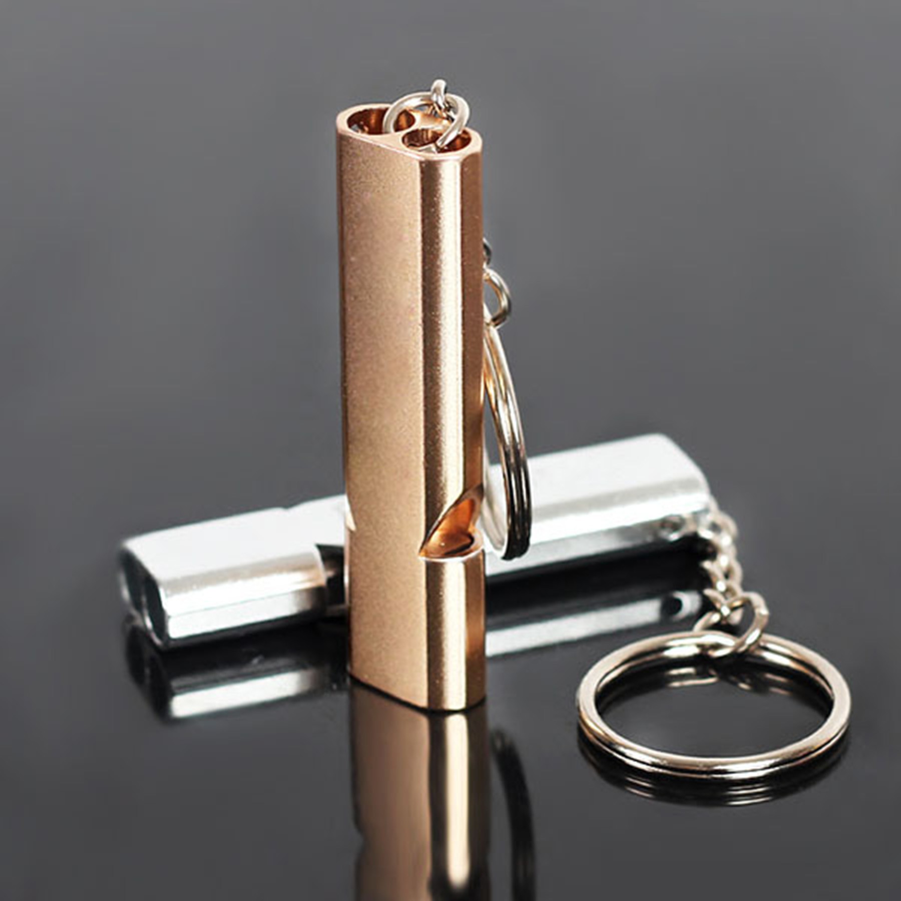 Dual-hole High-frequency Aluminum Whistle 3