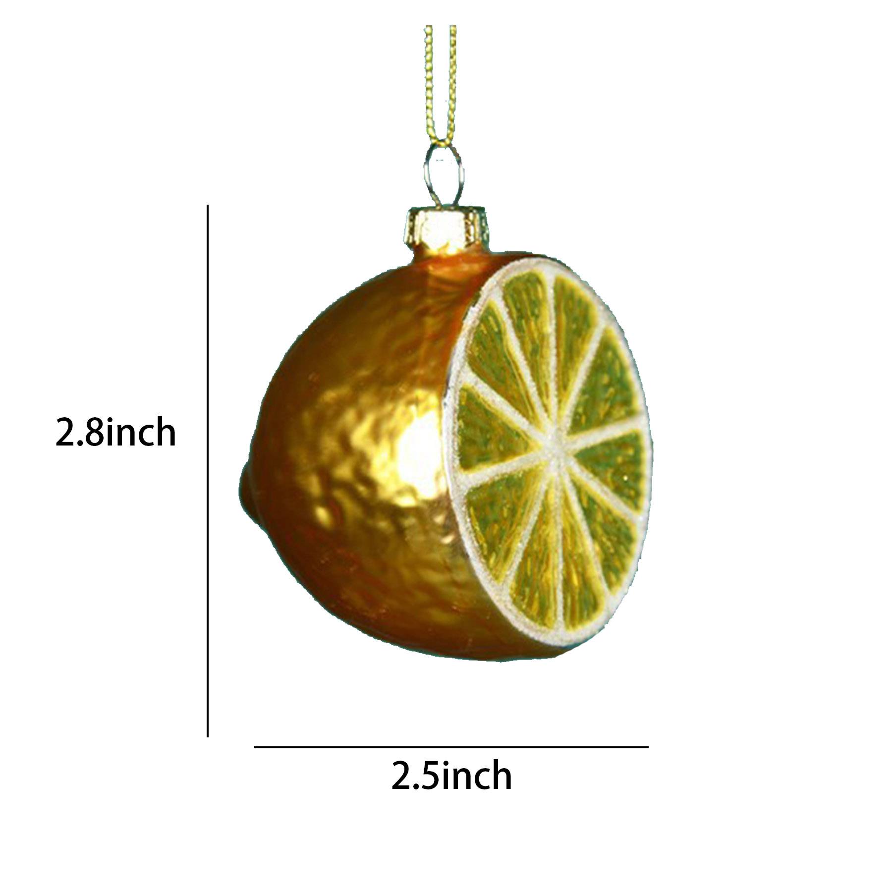Glass Christmas tree vegetables and fruits hanging ornaments 4