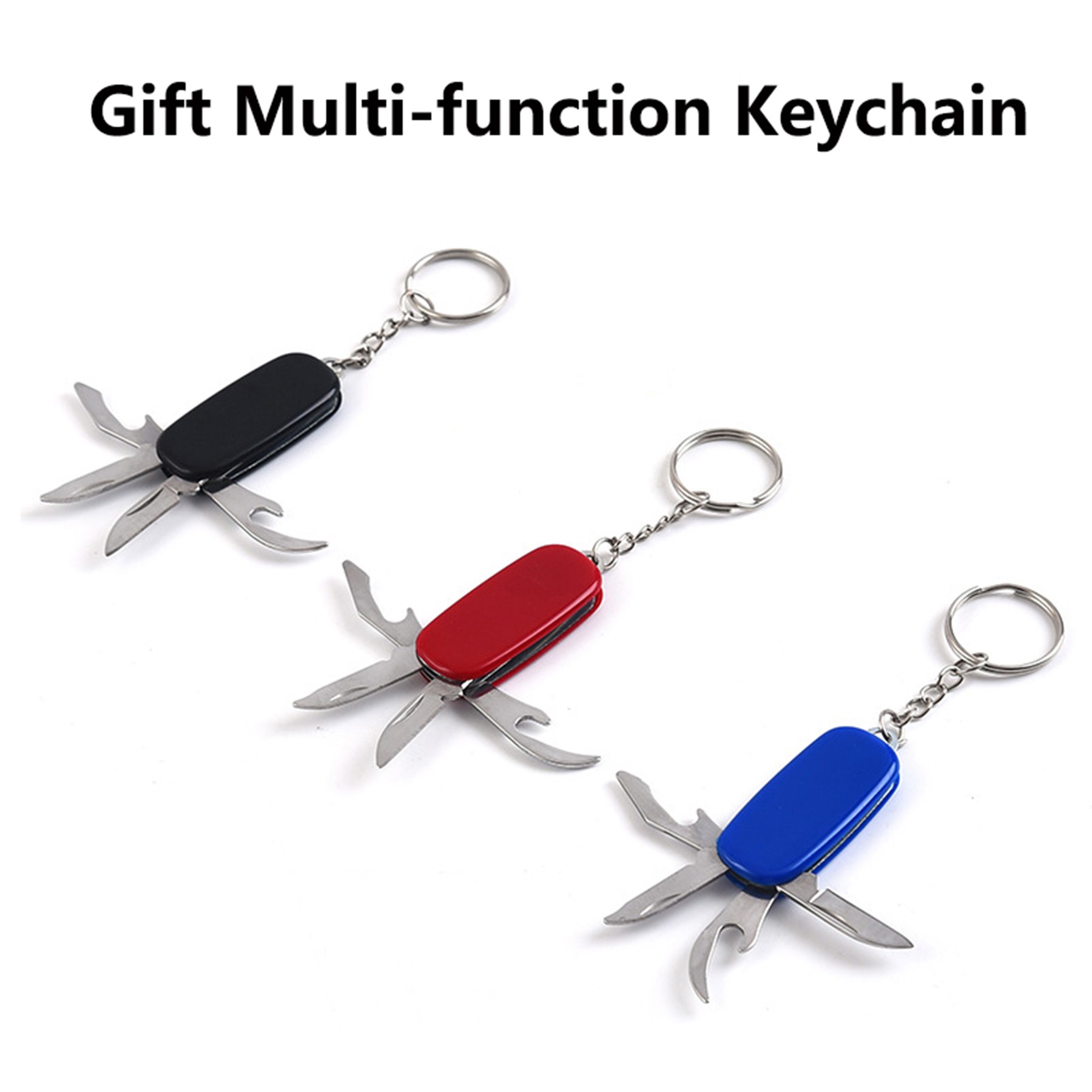 4-In-1 Multi-function Folding Knife With Keychain 2