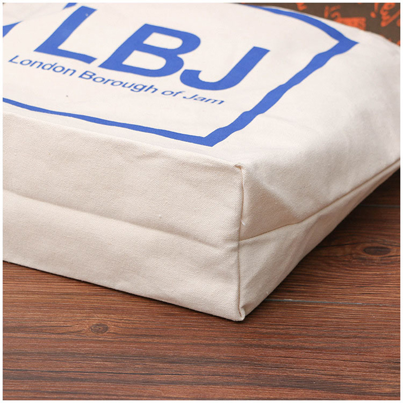 12OZ Cotton Canvas Tote Shopping Bag w/Bottom Side--16"x14"x6" 2
