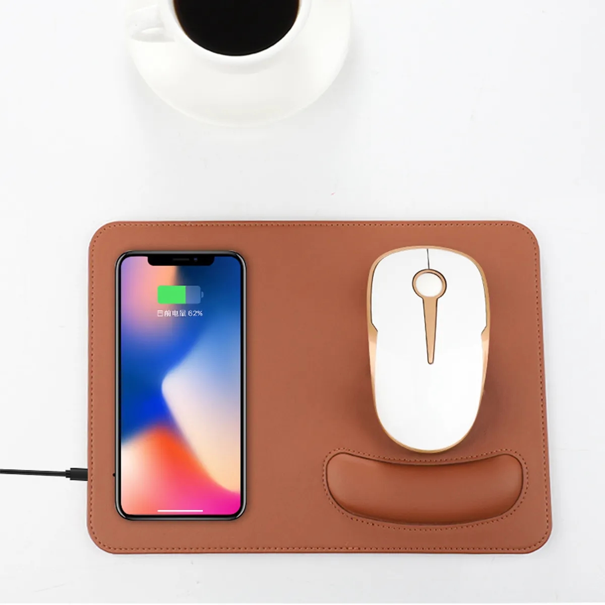 15W Fast Wireless Charging Mouse Pad with Wrist Support 6