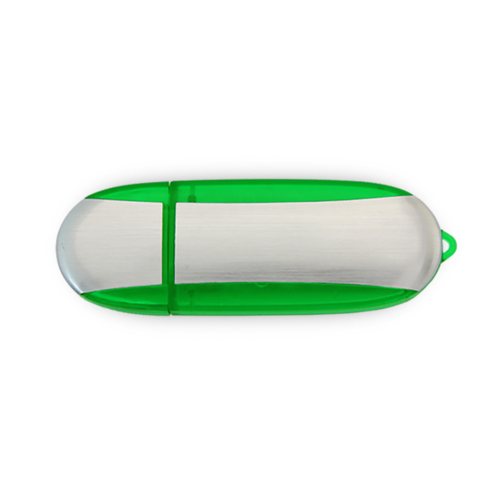 Lemont Brushed Aluminum Oval USB Flash Drive 5