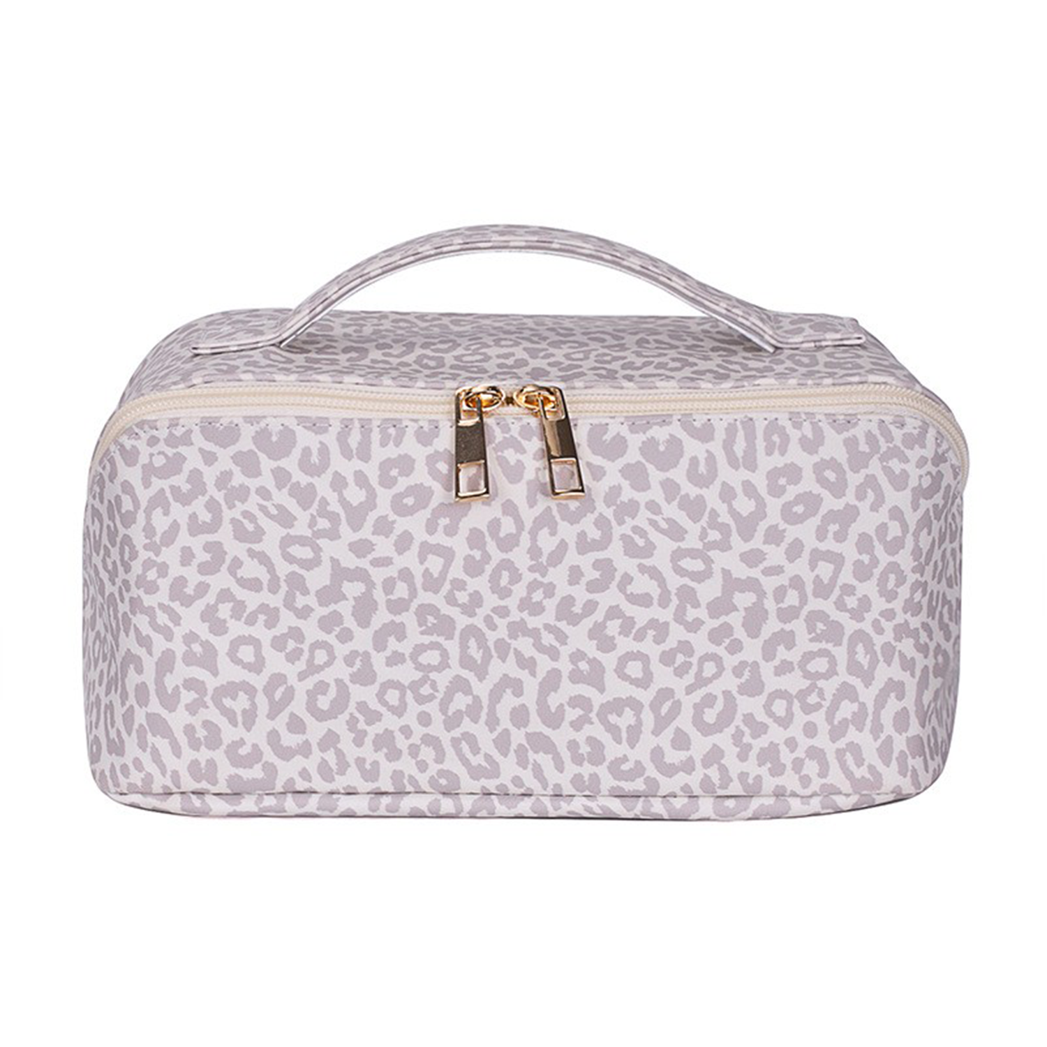 Pu Leather Retro Portable Leopard Storage Cosmetic Bag 7
