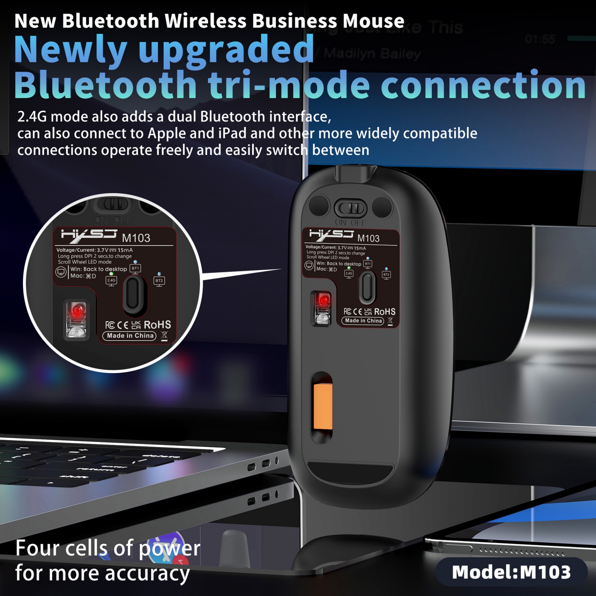 Three Modes Wireless Mouse 4