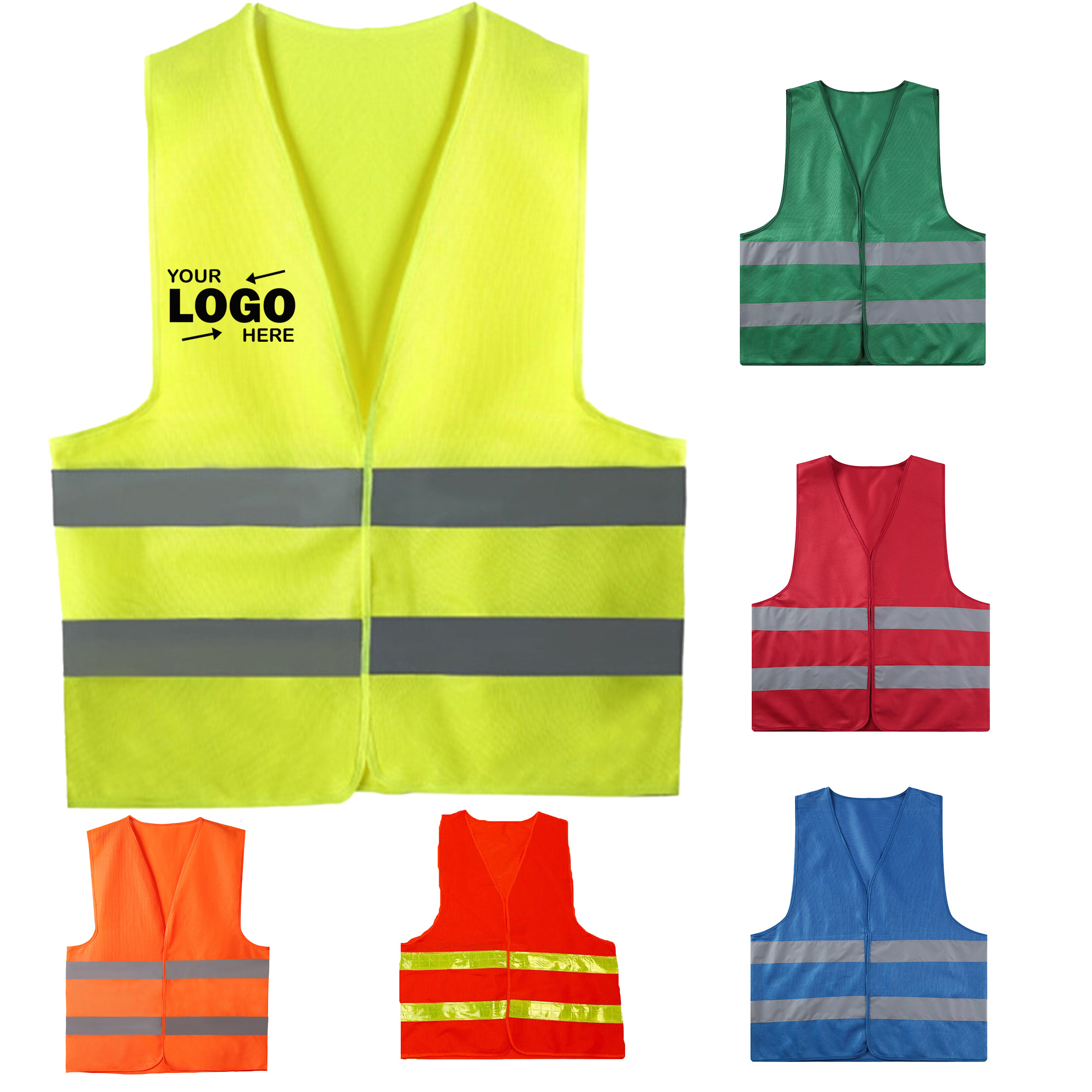 Multi Color Polyester Lightweight Reflective Safety Vest 2