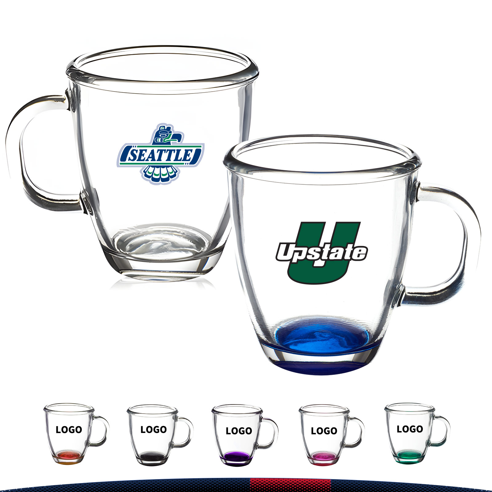 11 oz. Fawley Glass Coffee Mugs 9