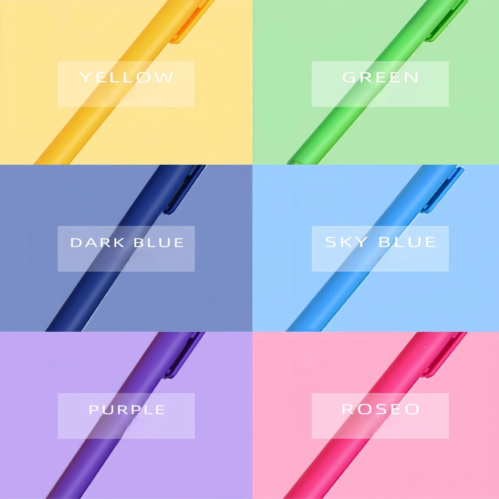 Trendy High-Quality Candy Color Retractable Student Gel Pens 4