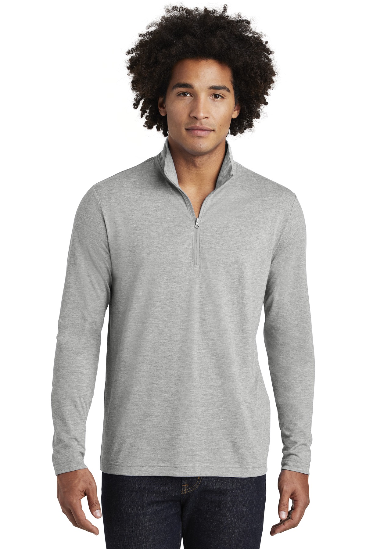 Sport-Tek PosiCharge Tri-Blend Wicking 1/4-Zip Pullover. ST407, custom hoodie or sweatshirt with logo imprint 43